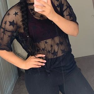 Forever 21 star mesh top